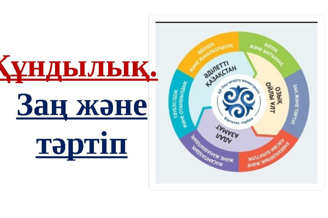 Эссе "Заң және тәртіп" 